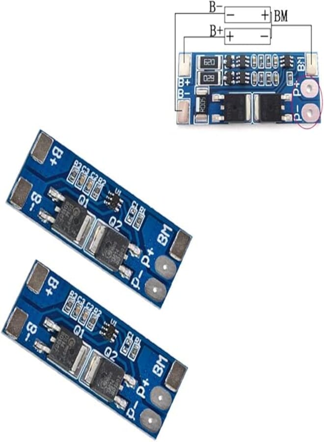 Comimark 2Pcs 2S 8A 7.4V Balance 18650 Li-ion Lithium Battery BMS Charger Protection Board